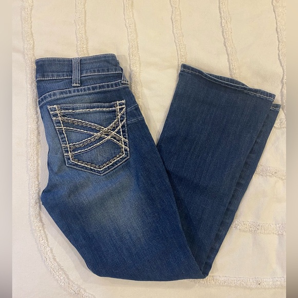 Ariat R.E.A.L. Mid Rise Stretch Entwined Bootcut Jeans Size 30 - Picture 2 of 10